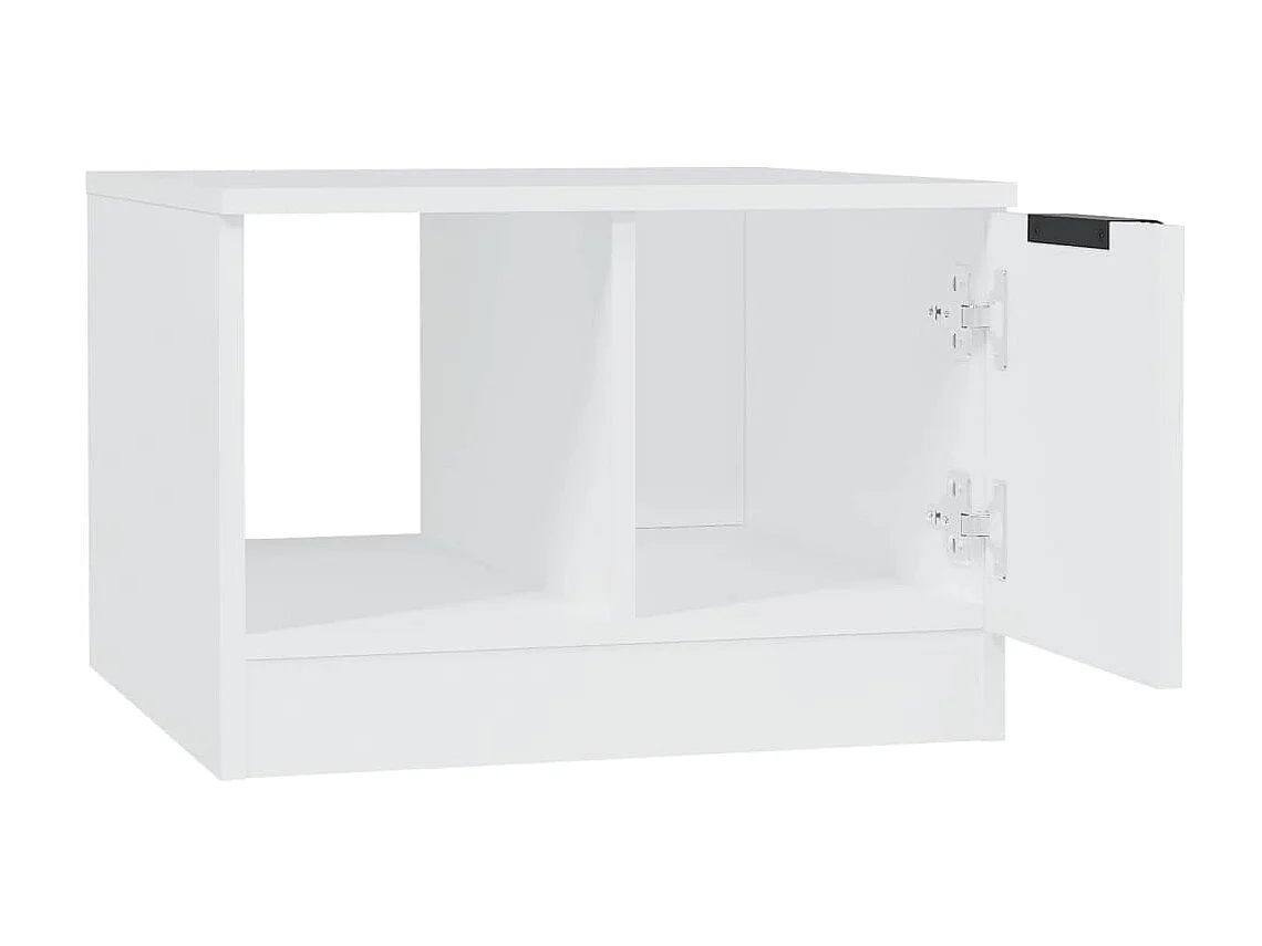 Goldfarbener Couchtisch Weiß 50x50x36 cm Holzwerkstoff