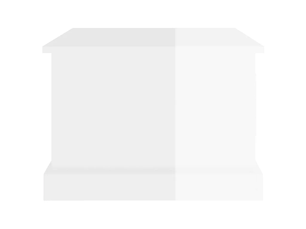 Table basse blanc brillant 50x50x35 cm bois d'ingénierie