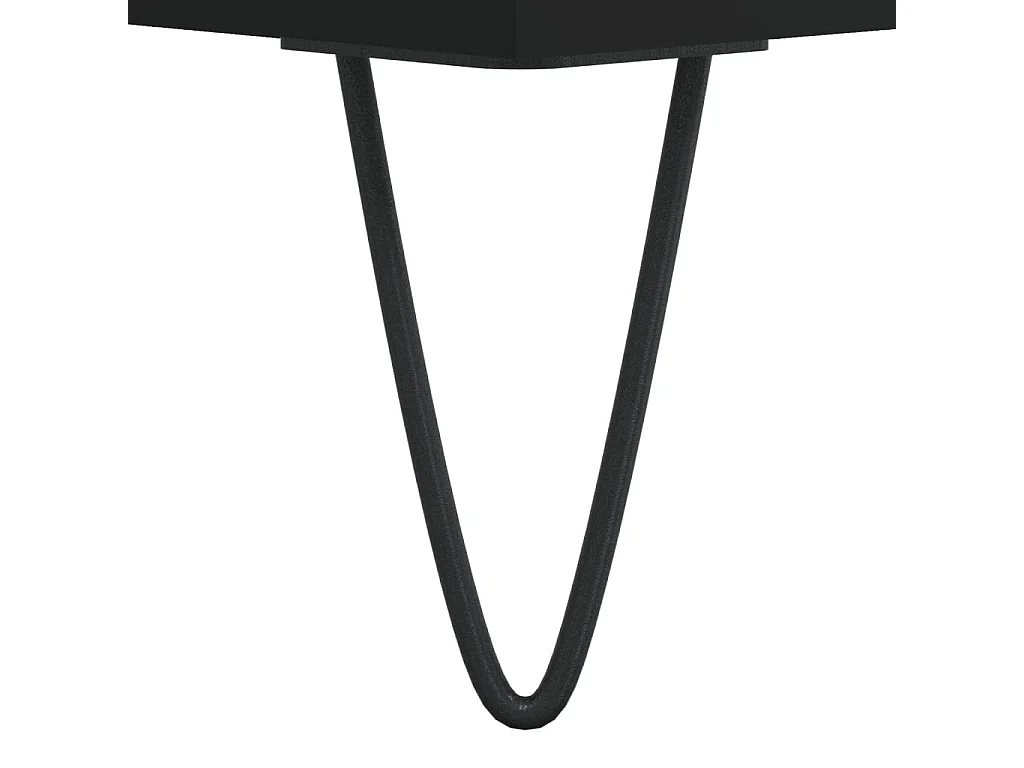 Mesa de centro Gold Negro 60x50x36,5 cm Madera contrachapada