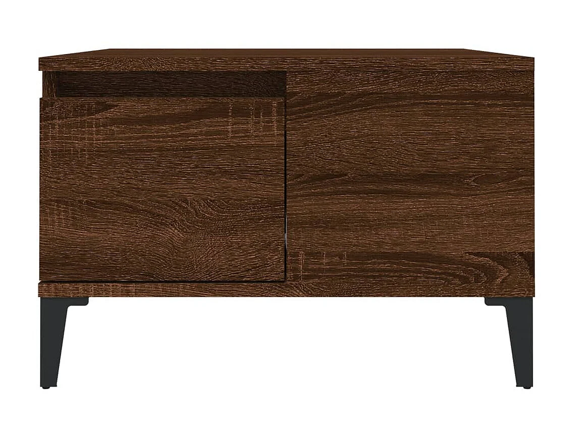 Table basse chêne marron 55x55x36,5 cm bois d'ingénierie