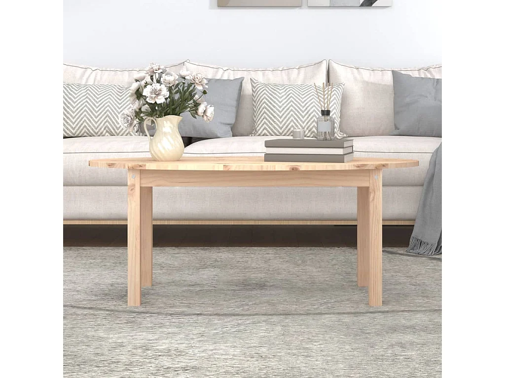 Tavolino Gold 110x55x45 cm Legno di pino massiccio