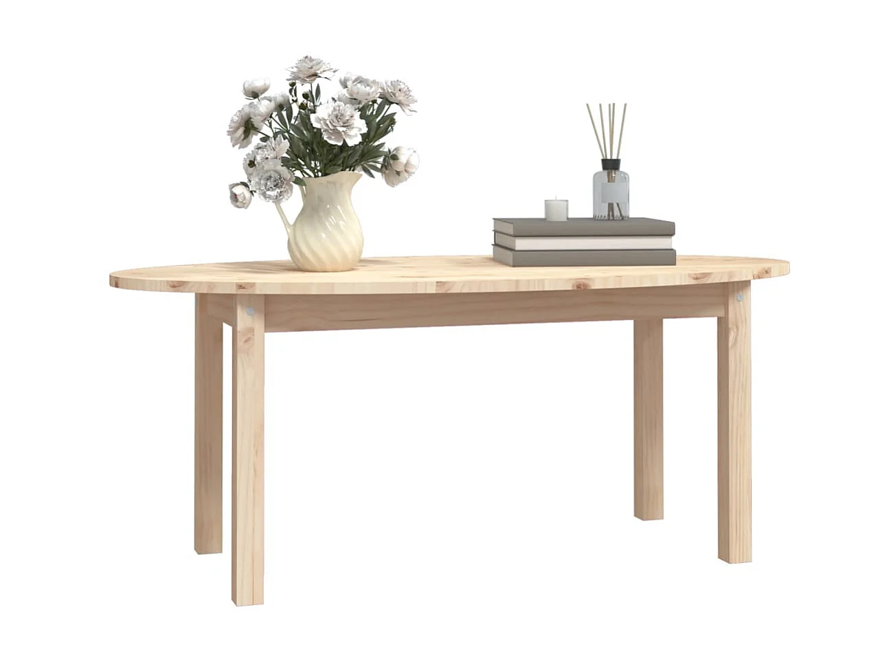 Tavolino Gold 110x55x45 cm Legno di pino massiccio