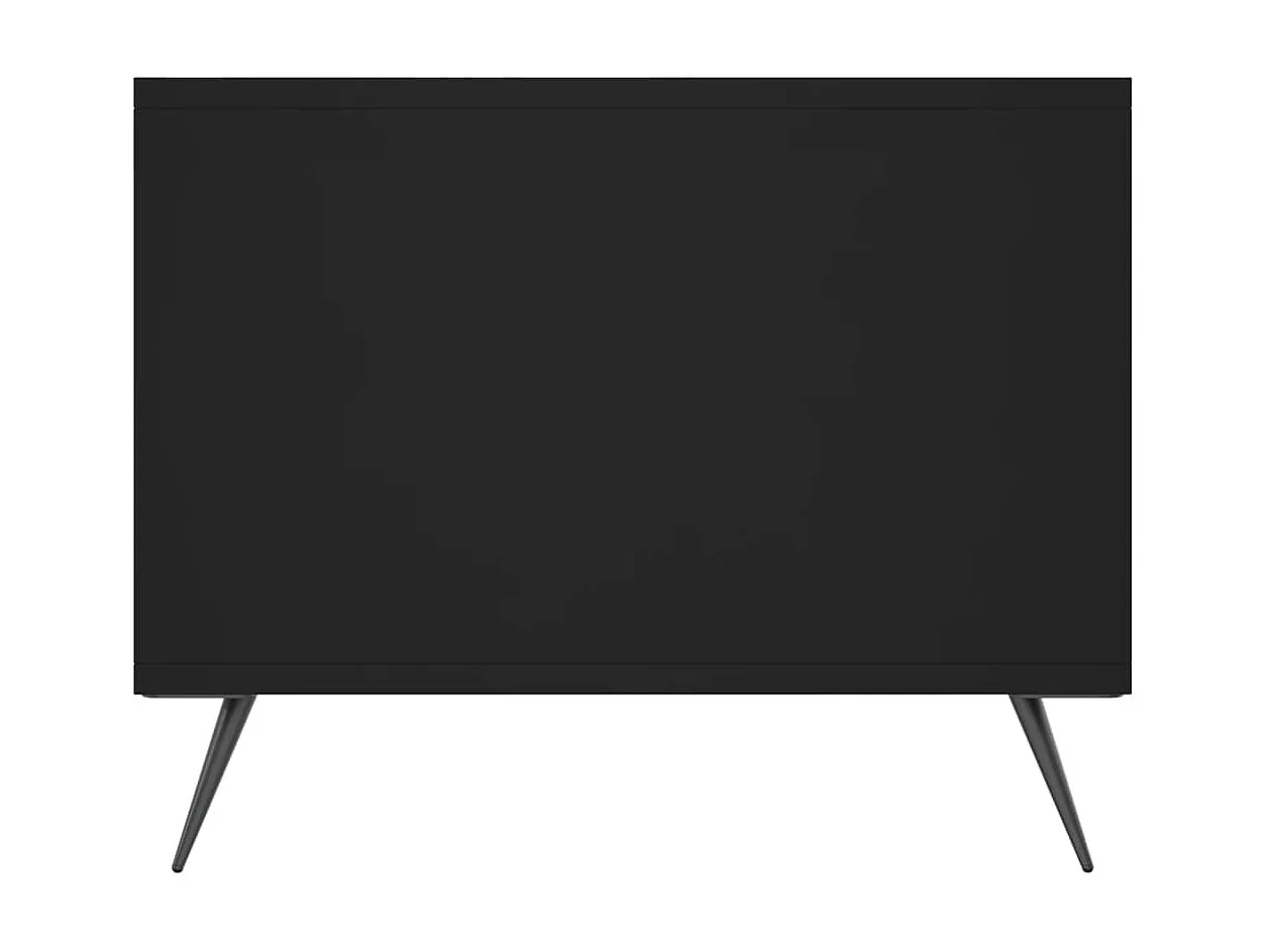 Mesa de centro dourada preta 102x50x40 cm madeira projetada