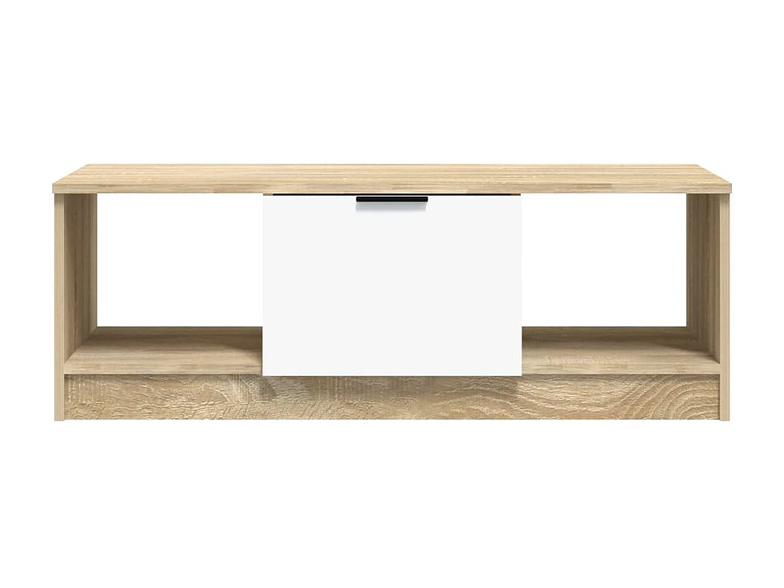 Mesa de centro Gold Roble blanco y sonoma 102x50x36cm Madera contrachapada