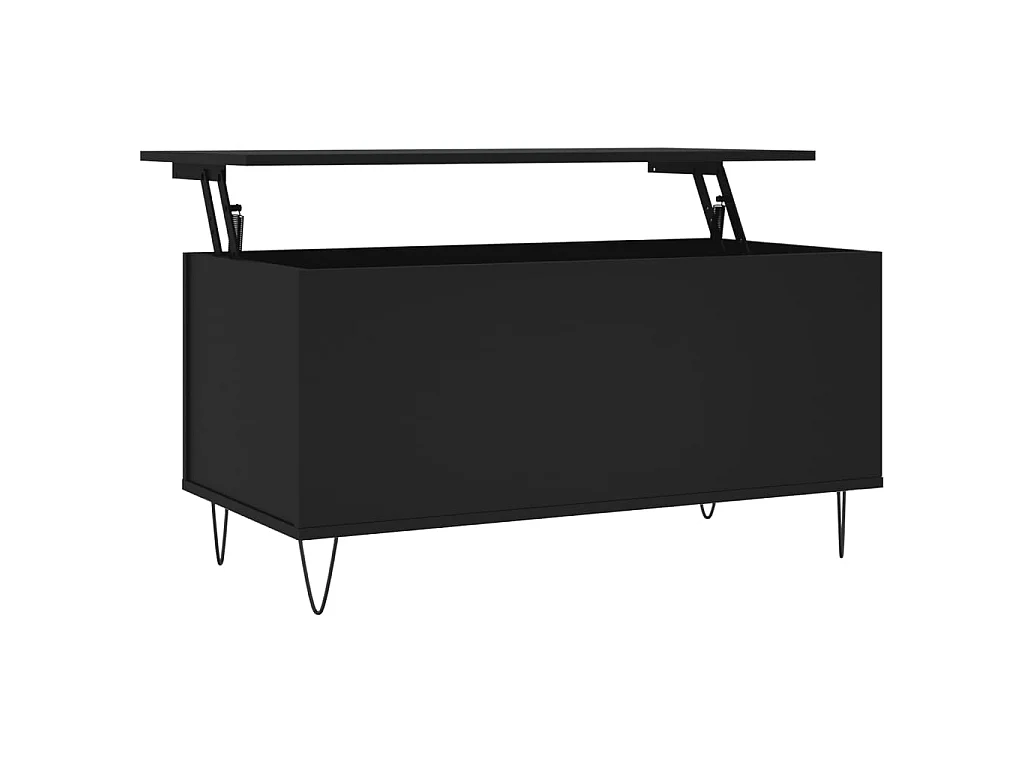 Table basse Noir 90x44,5x45 cm Bois d'ingénierie