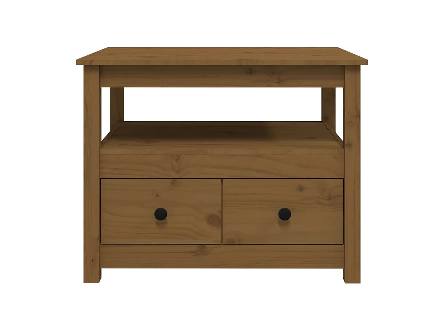 Table basse Marron miel 71x49x55 cm Bois massif de pin