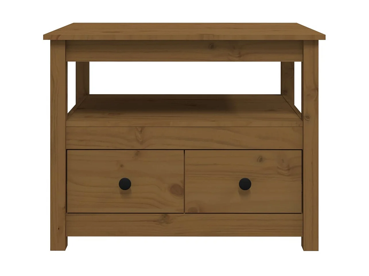 Table basse Marron miel 71x49x55 cm Bois massif de pin