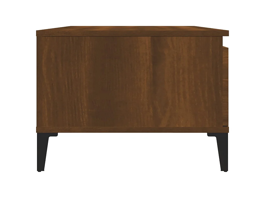 Mesa de centro dourada Carvalho castanho 90x50x36,5 cm Madeira artificial