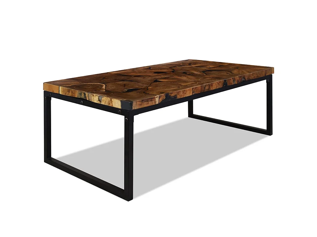 Table basse Teck Résine 110 x 60 x 40 cm