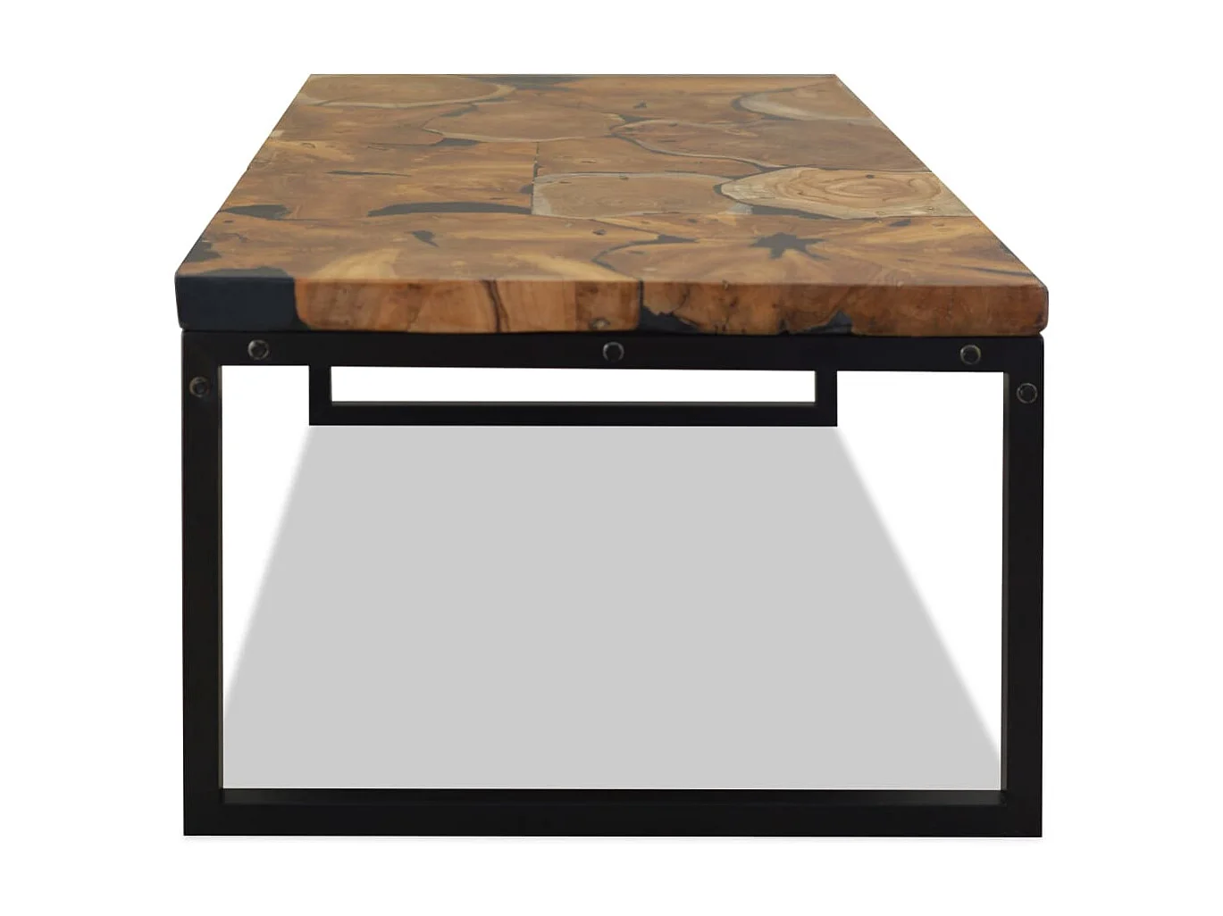 Table basse Teck Résine 110 x 60 x 40 cm