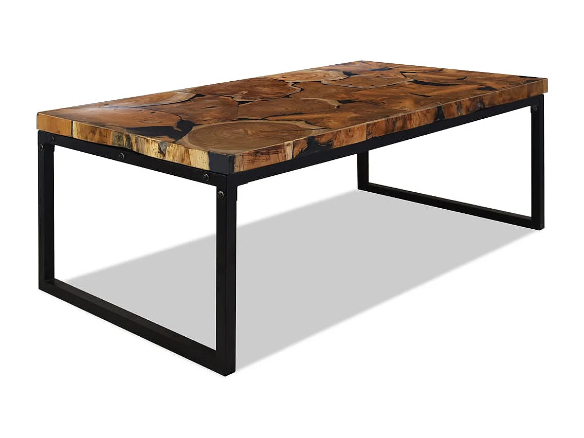 Table basse Teck Résine 110 x 60 x 40 cm