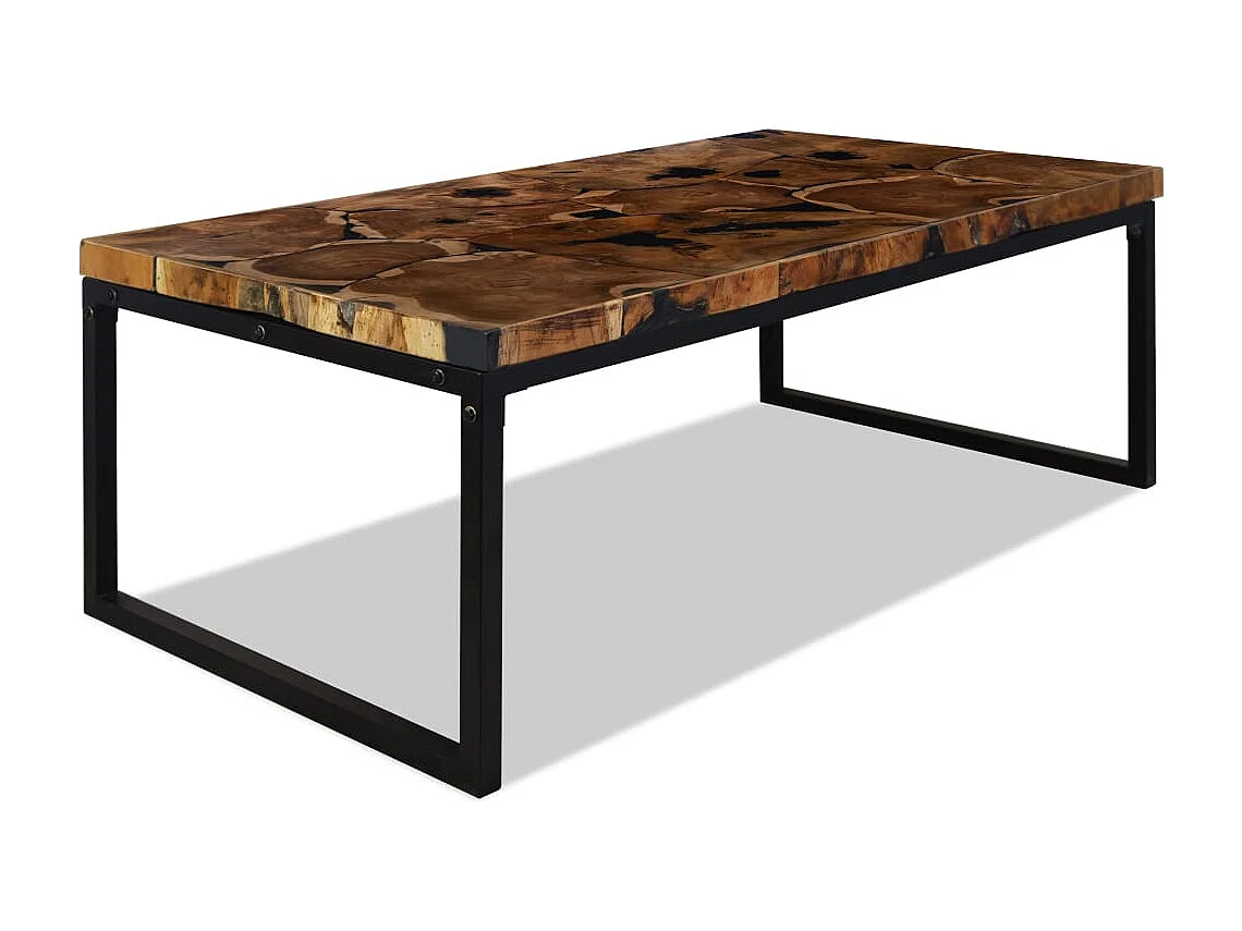Table basse Teck Résine 110 x 60 x 40 cm