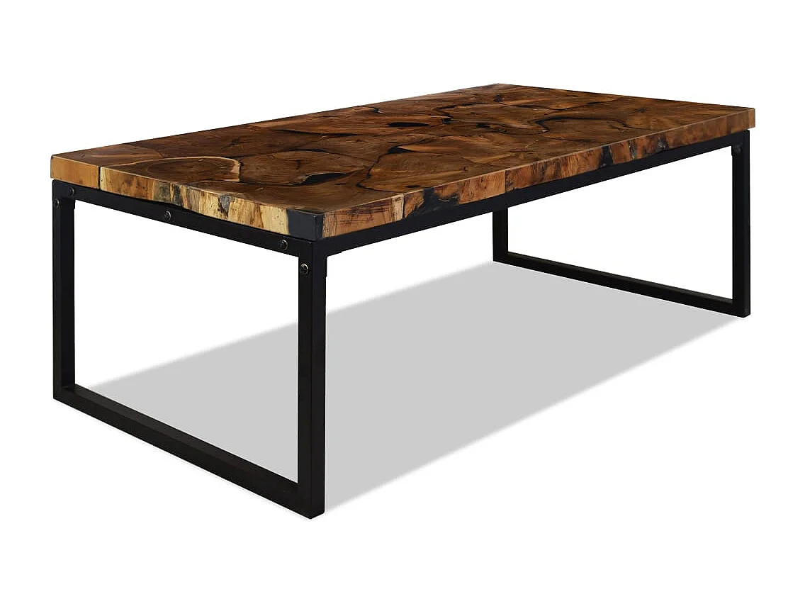 Table basse Teck Résine 110 x 60 x 40 cm
