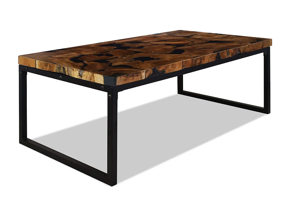 Table basse Teck Résine 110 x 60 x 40 cm