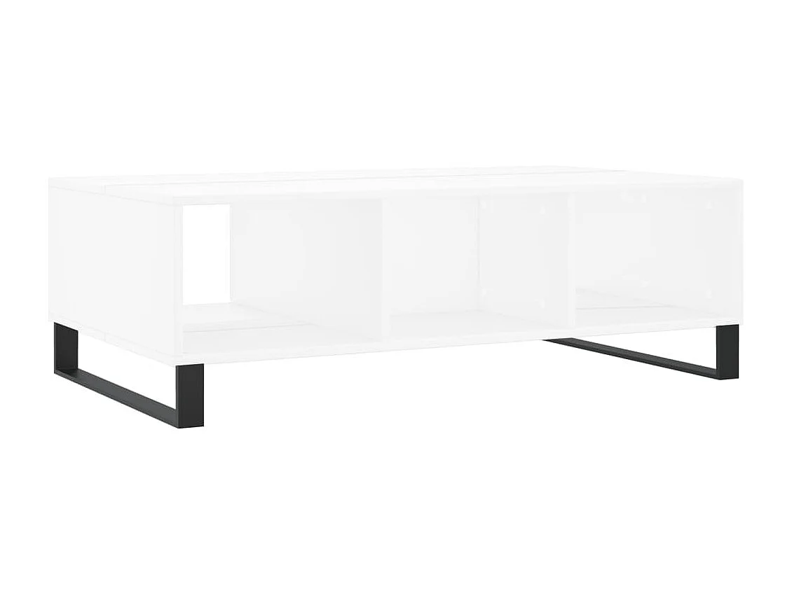 Table basse blanc 104x60x35 cm bois d'ingénierie