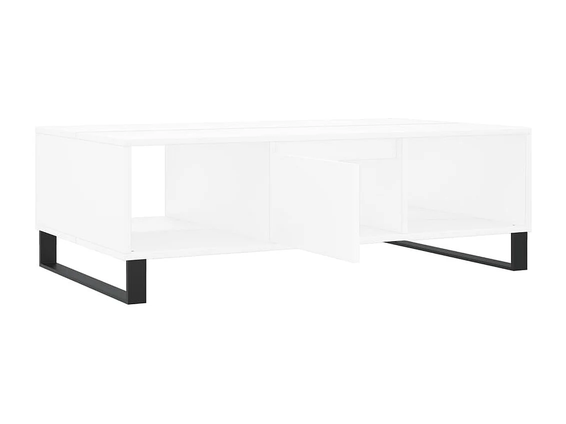 Table basse blanc 104x60x35 cm bois d'ingénierie