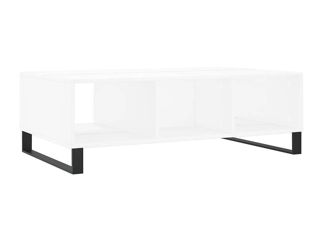 Table basse blanc 104x60x35 cm bois d'ingénierie