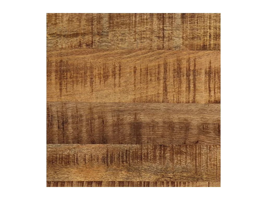 Mesa de centro dourada Madeira maciça de mangueira crua e aço 110 cm