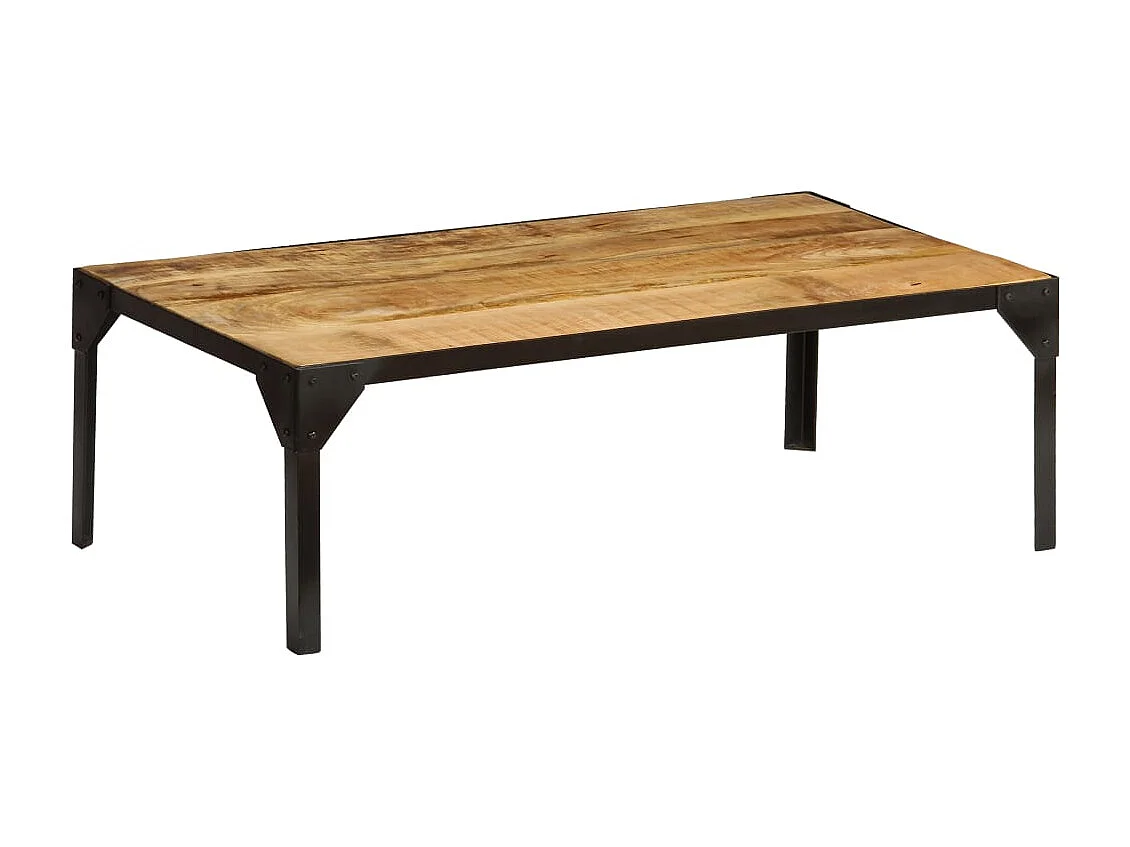 Goud Salontafel Massief ruw mangohout en staal 110 cm