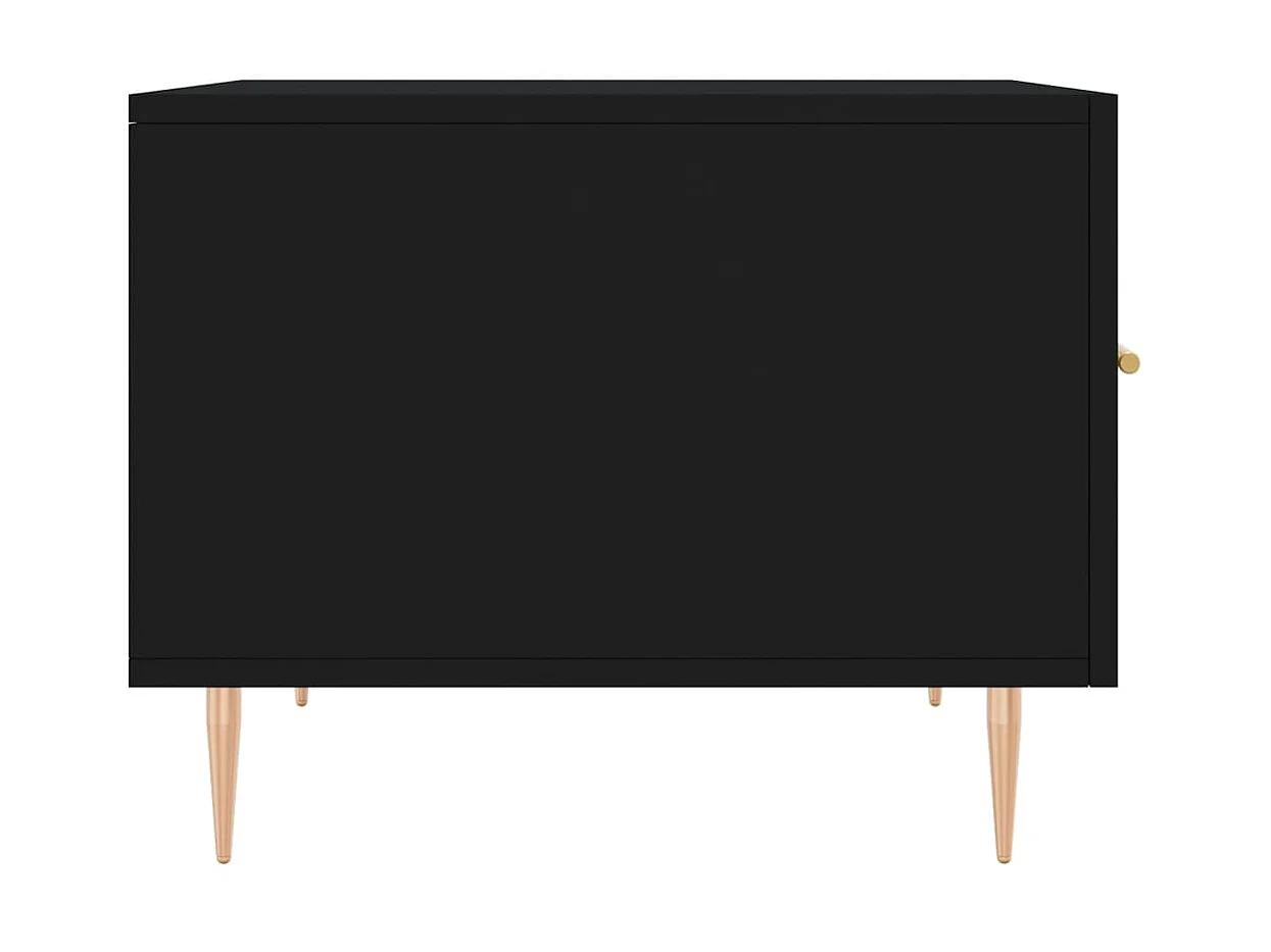 Mesa de centro Gold Negro 50x50x40 cm Madera contrachapada