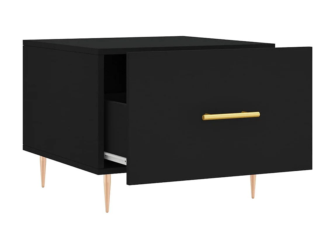 Table basse Noir 50x50x40 cm Bois d'ingénierie