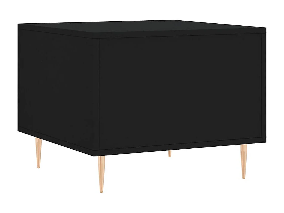 Gold Salontafel Zwart 50x50x40 cm Bewerkt hout