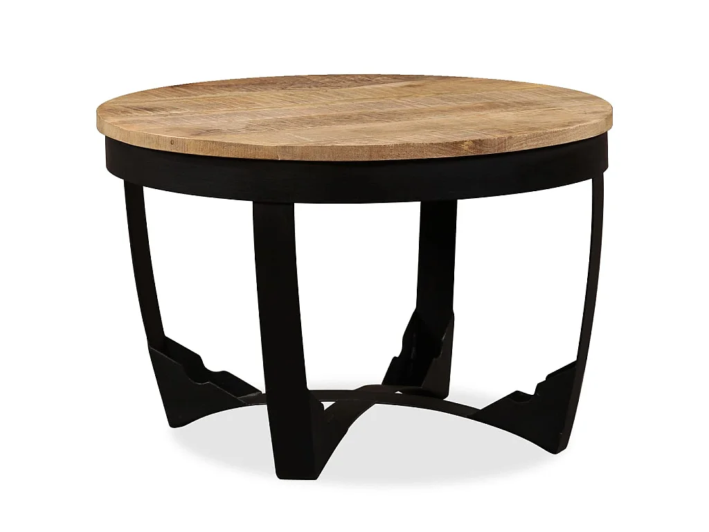 Tavolino Gold in legno grezzo di mango 60x40 cm