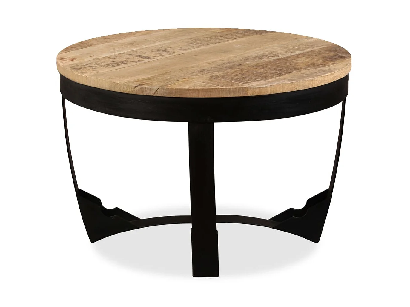 Tavolino Gold in legno grezzo di mango 60x40 cm