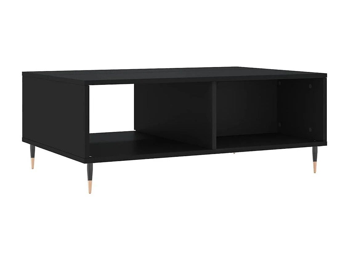 Table basse noir 90x60x35 cm bois d'ingénierie