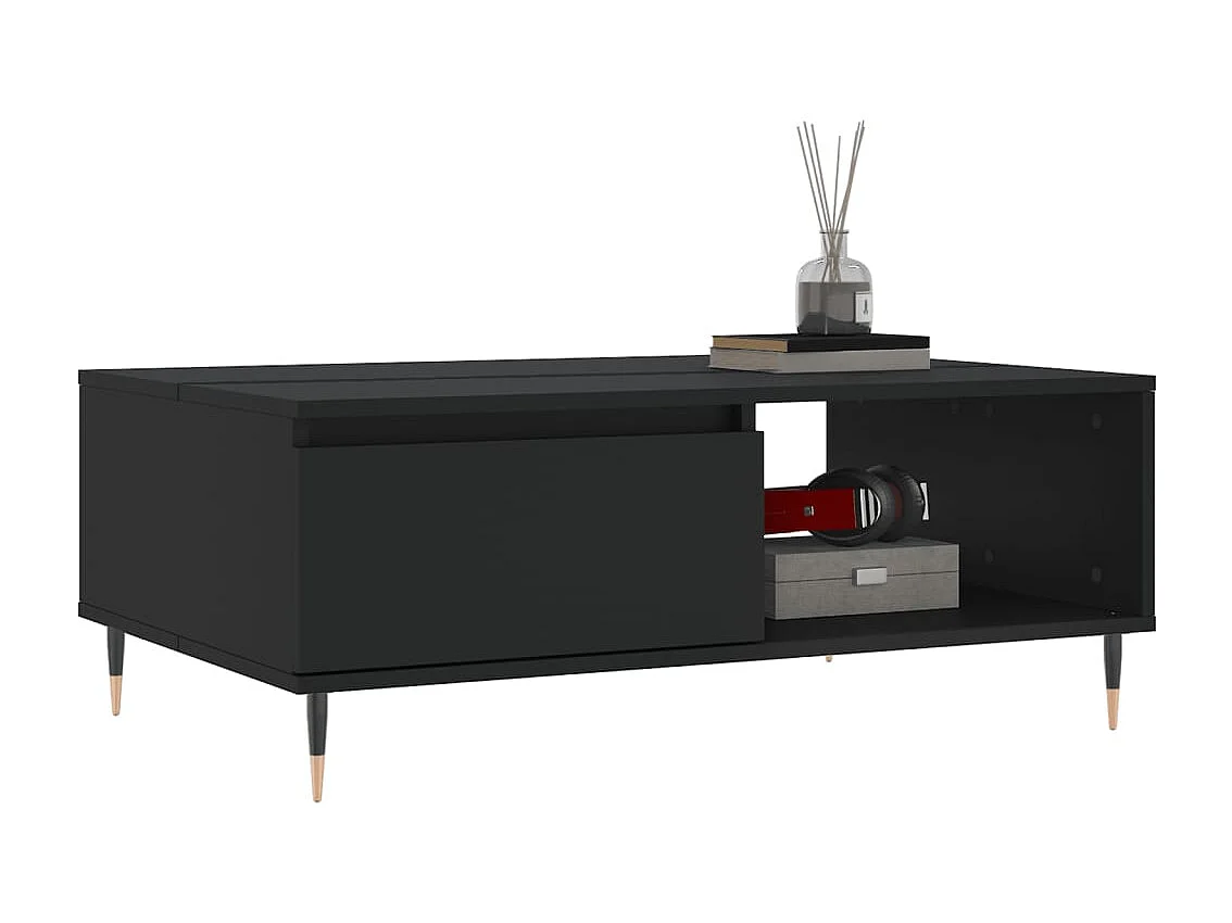 Gold Salontafel zwart 90x60x35 cm samengesteld hout