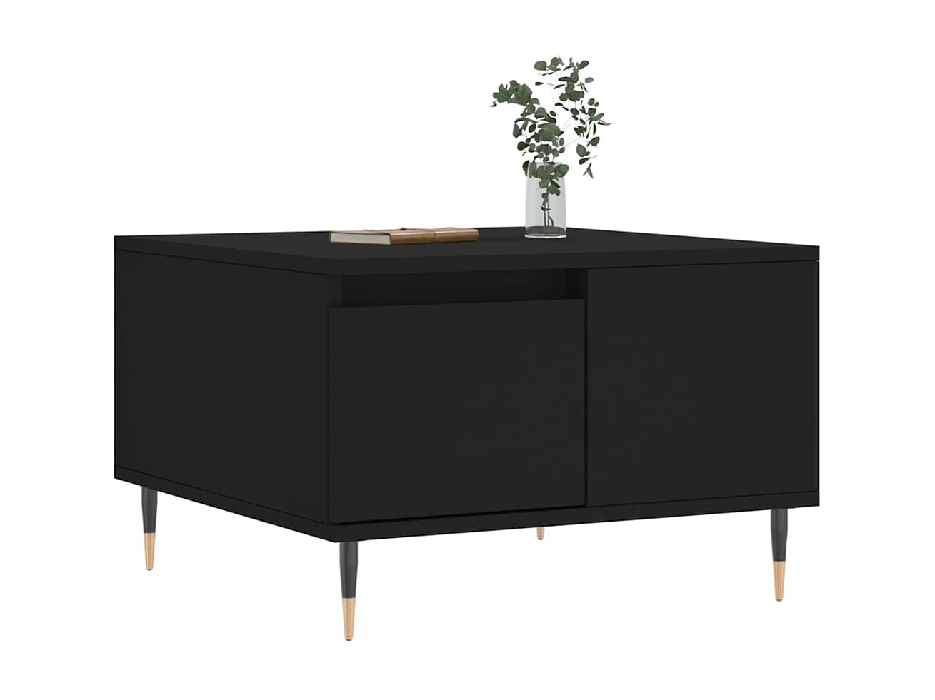 Gold Salontafel zwart 55x55x36,5 cm samengesteld hout