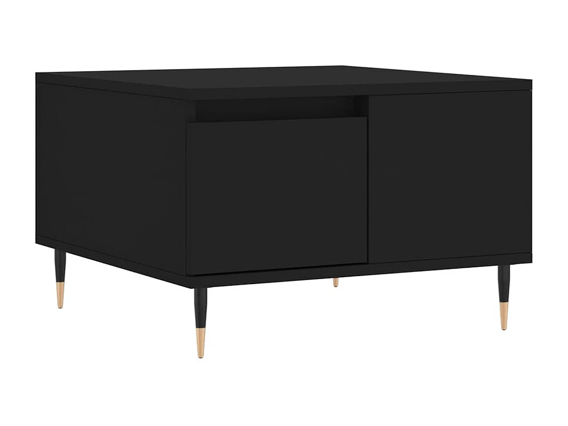Table basse noir 55x55x36,5 cm bois d'ingénierie
