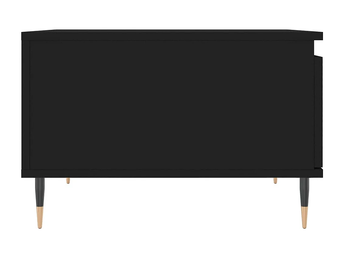 Table basse noir 55x55x36,5 cm bois d'ingénierie