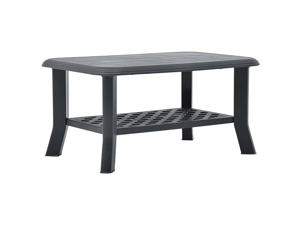 Mesa de centro dourada antracite 90 x 60 x 46 cm Plástico