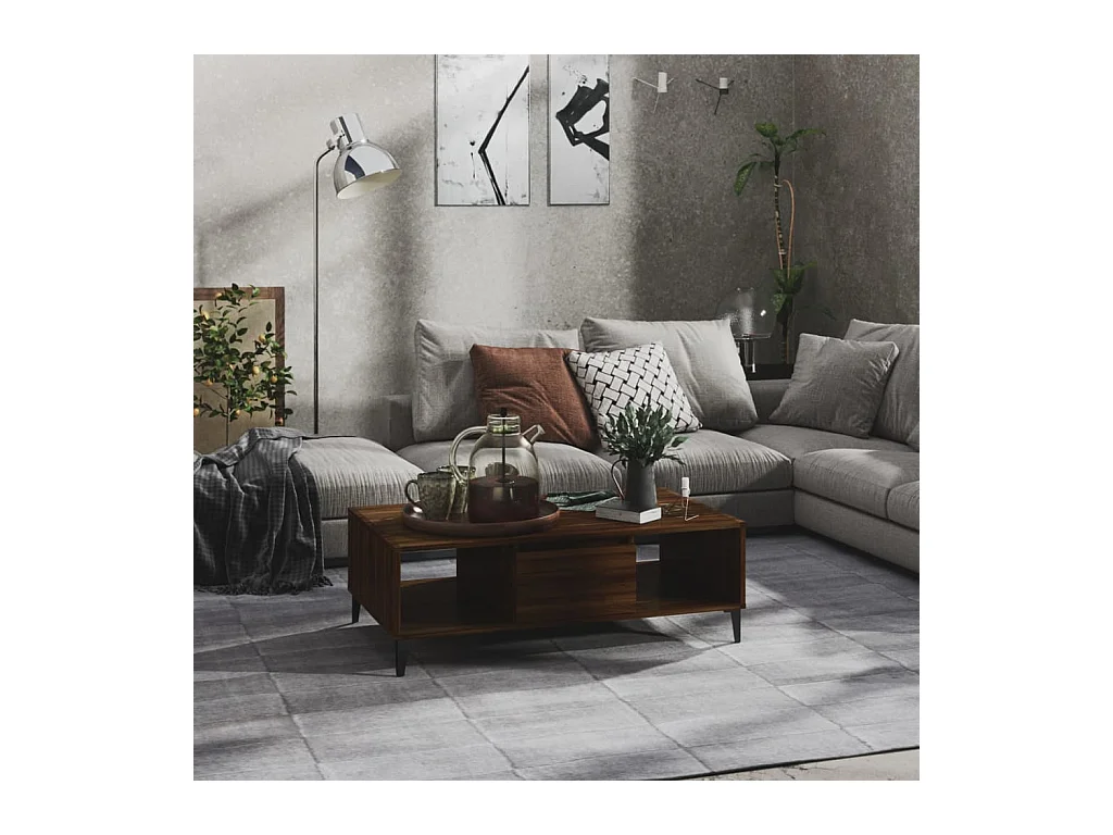 Tavolino Gold Rovere marrone 103,5x60x35 cm Truciolare