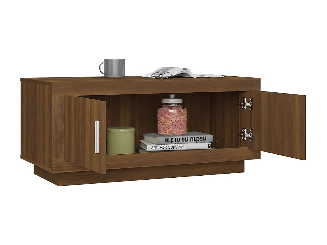 Table basse Chêne marron 102x50x45 cm Bois d'ingénierie