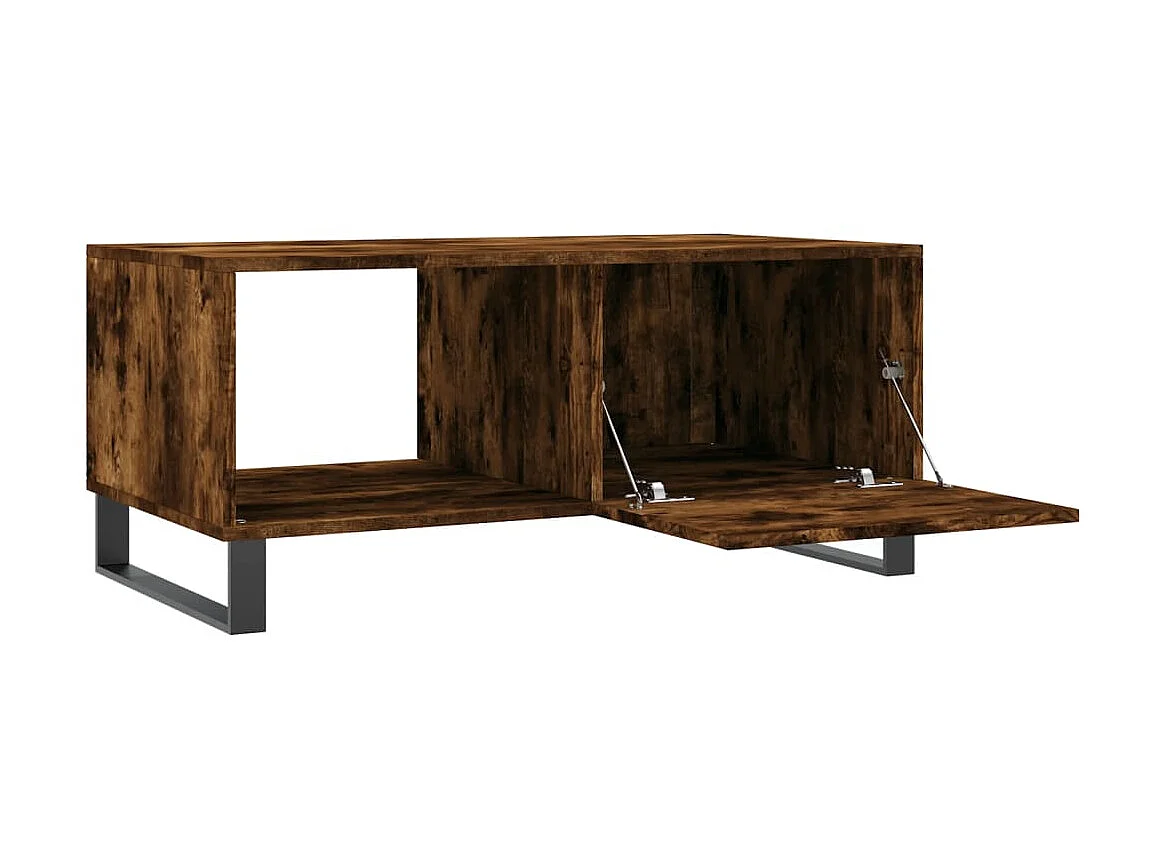 Tavolino in rovere affumicato oro 90x50x40 cm in multistrato