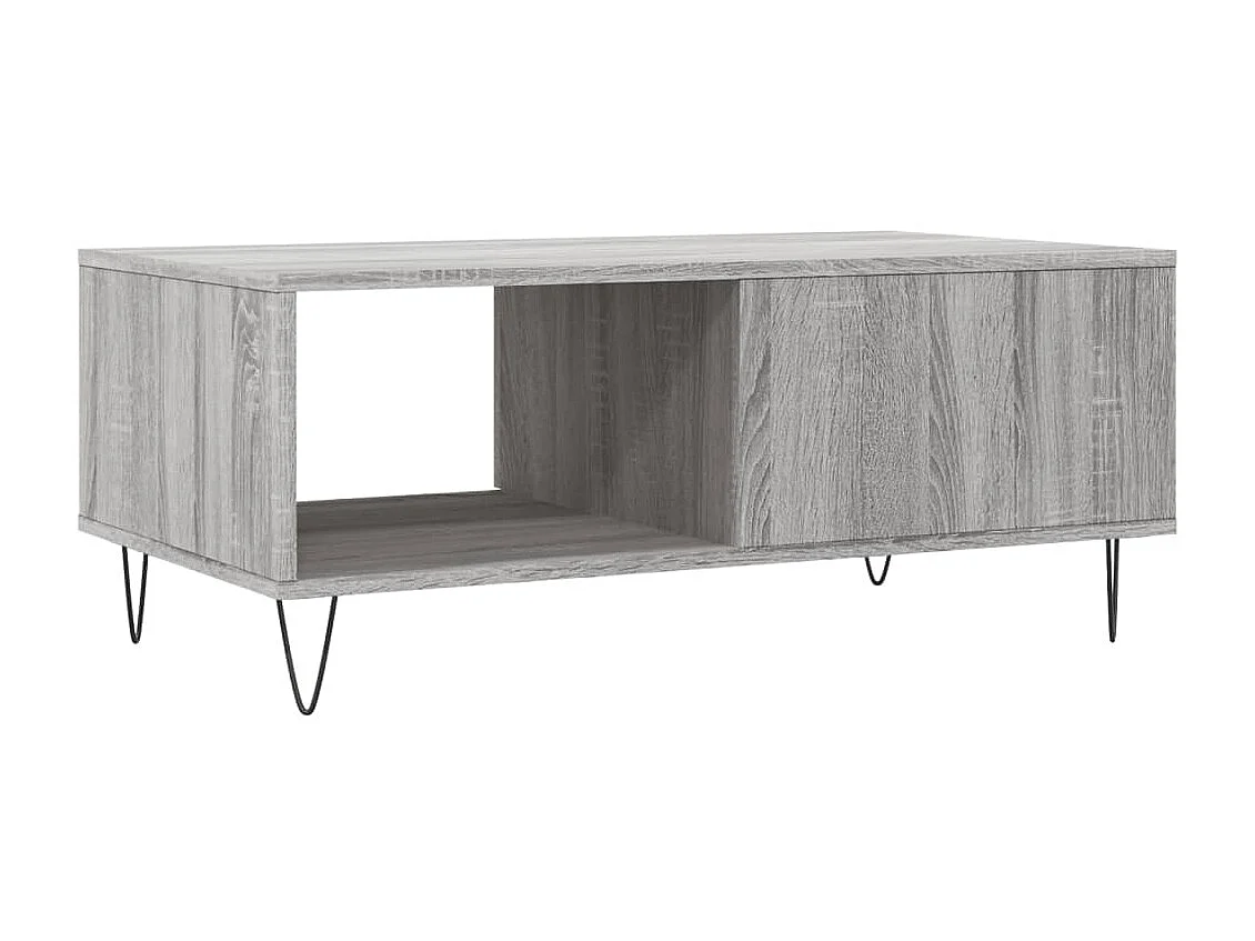 Mesa de centro cinza Gold Sonoma 90x50x36,5 cm Madeira trabalhada