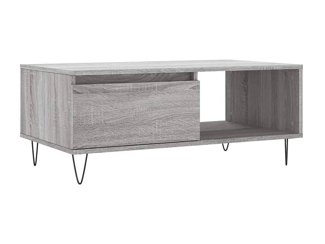 Mesa de centro Gold Sonoma gris 90x50x36,5 cm Madera contrachapada