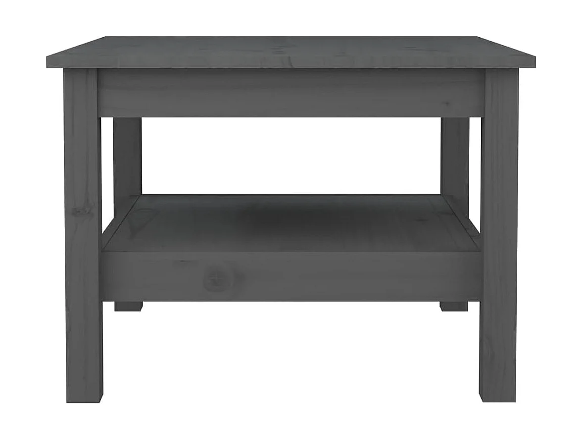 Gold Salontafel Grijs 55x55x40 cm Massief grenenhout