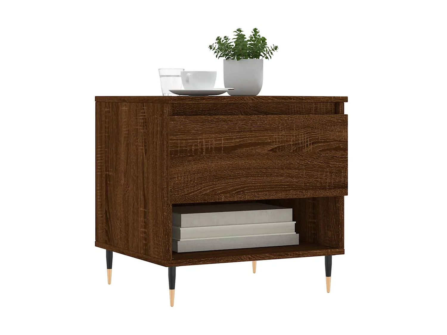 Tavolini Gold 2 pz rovere marrone 50x46x50 cm legno composito