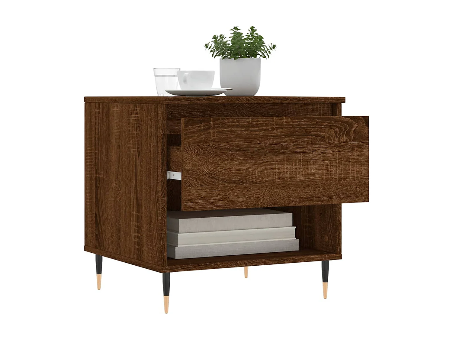 Tables basses 2 pcs chêne marron 50x46x50 cm bois d'ingénierie