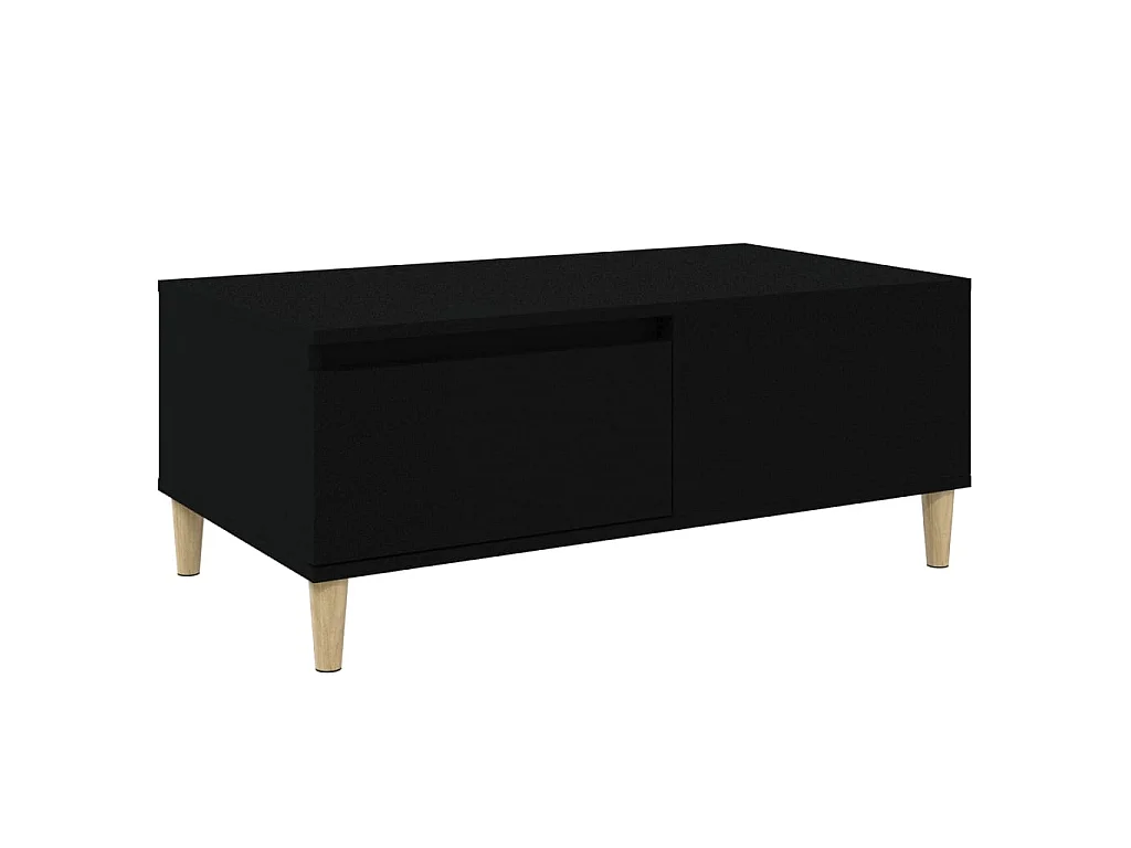 Table basse Noir 90x50x36,5 cm Bois d'ingénierie
