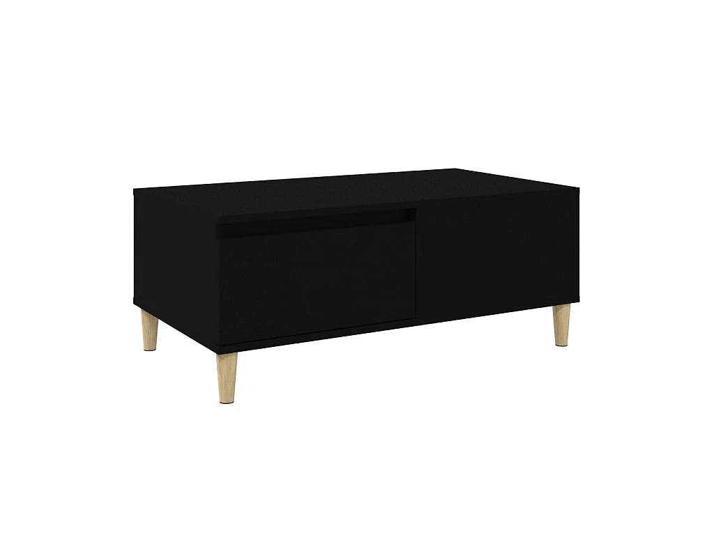 Table basse Noir 90x50x36,5 cm Bois d'ingénierie