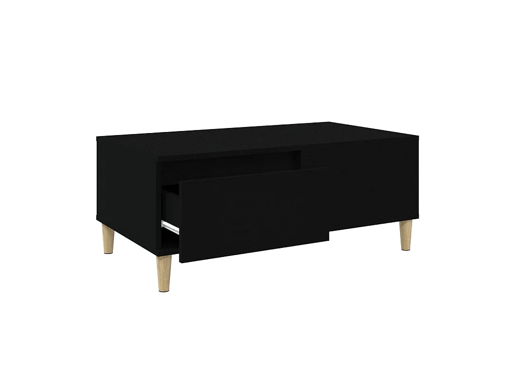 Table basse Noir 90x50x36,5 cm Bois d'ingénierie