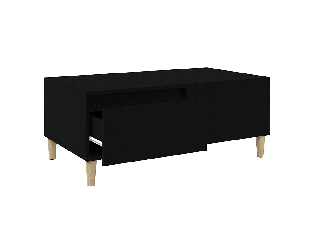 Table basse Noir 90x50x36,5 cm Bois d'ingénierie