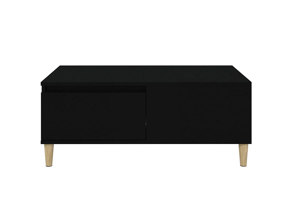 Table basse Noir 90x50x36,5 cm Bois d'ingénierie