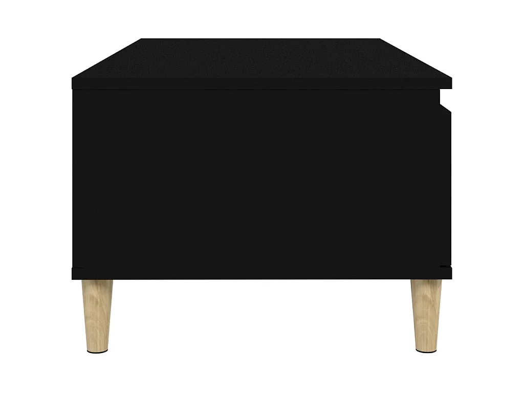 Table basse Noir 90x50x36,5 cm Bois d'ingénierie