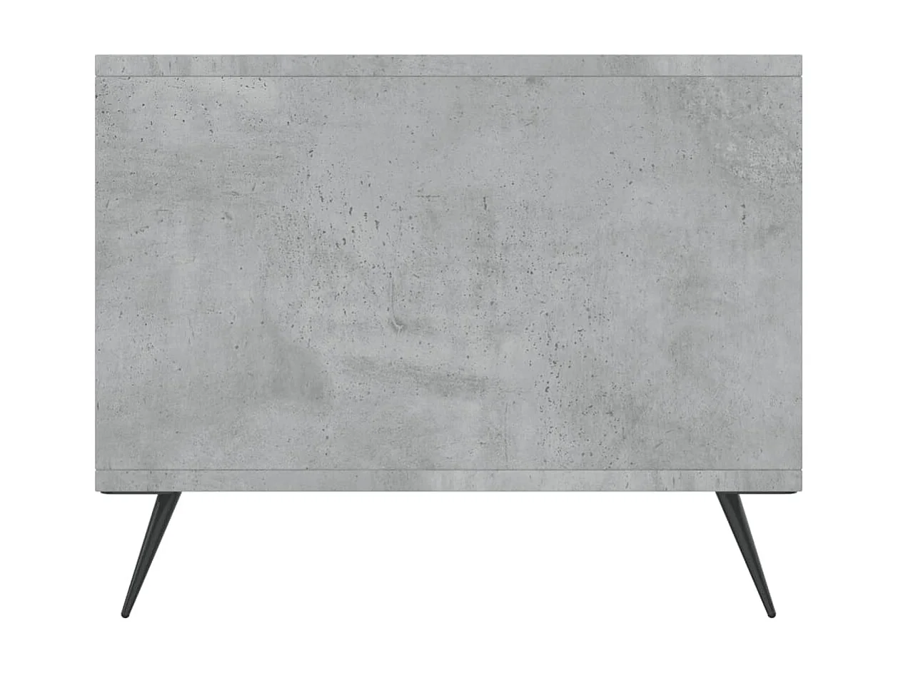 Table basse gris béton 90x50x40 cm bois d'ingénierie