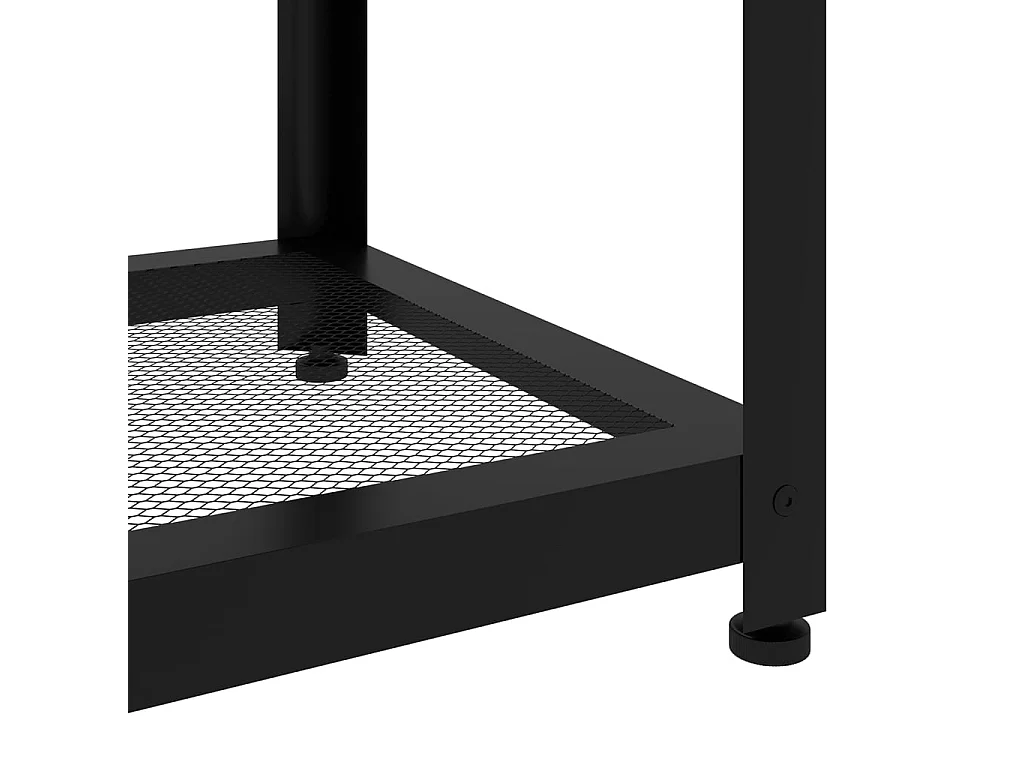 Table basse Gris et noir 90x45x45 cm MDF et fer